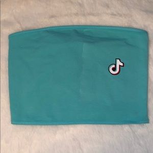TikTok Teal Blue Tube Top